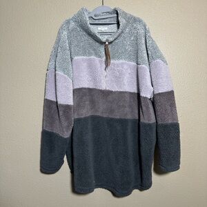 Cozy Maurices Multi-Tone Zip-Up Sweater